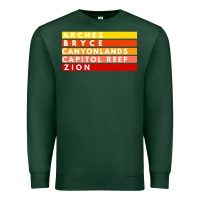 Sports Green utah national parks utah s mighty five souvenir nps moab Premium Sweatshirt - artisFamous