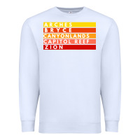 White utah national parks utah s mighty five souvenir nps moab Premium Sweatshirt - artisFamous