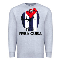 Heather Grey free cuba Premium Sweatshirt - artisFamous