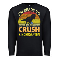 Black i'm ready to crush kindergarten dinosaur back to school kids t shirt Premium Sweatshirt - artisFamous