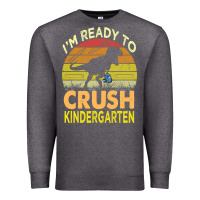 Charcoal Heather i'm ready to crush kindergarten dinosaur back to school kids t shirt Premium Sweatshirt - artisFamous