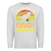 Dove Grey i'm ready to crush kindergarten dinosaur back to school kids t shirt Premium Sweatshirt - artisFamous