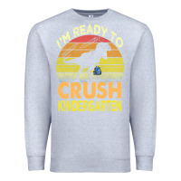 Heather Grey i'm ready to crush kindergarten dinosaur back to school kids t shirt Premium Sweatshirt - artisFamous