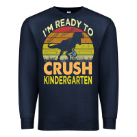 Navy i'm ready to crush kindergarten dinosaur back to school kids t shirt Premium Sweatshirt - artisFamous
