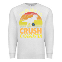 Oatmeal Heather i'm ready to crush kindergarten dinosaur back to school kids t shirt Premium Sweatshirt - artisFamous