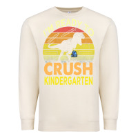 Sandshell i'm ready to crush kindergarten dinosaur back to school kids t shirt Premium Sweatshirt - artisFamous