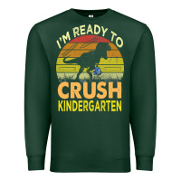 Sports Green i'm ready to crush kindergarten dinosaur back to school kids t shirt Premium Sweatshirt - artisFamous