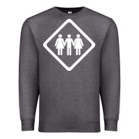 Charcoal Heather threesome Premium Sweatshirt - artisFamous