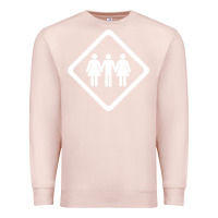 Pale Pink threesome Premium Sweatshirt - artisFamous