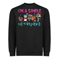 Black i'm a simple woman Heavyweight Sweatshirt - JahusDesignShop