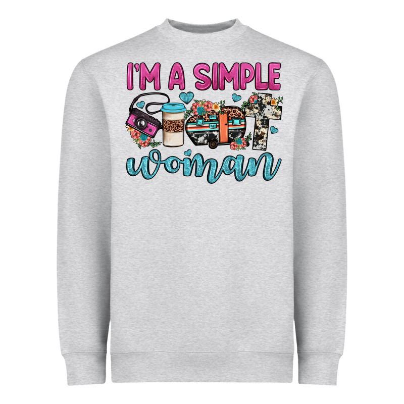 I'm A Simple Woman Heavyweight Sweatshirt by JahusDesignShop | Teevron