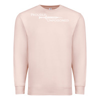 Pale Pink proudly unpoisoned Premium Sweatshirt - artisFamous