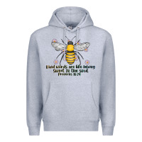 Heather Grey Kinda Words Are Like Honey Sweet To The Soul Premium Hoodie - CowhideDigitalArt