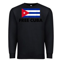 Black free cuba  sos cuba cuba pride nuestra cuba Premium Sweatshirt - artisFamous