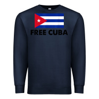 Navy free cuba  sos cuba cuba pride nuestra cuba Premium Sweatshirt - artisFamous