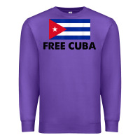 Purple free cuba  sos cuba cuba pride nuestra cuba Premium Sweatshirt - artisFamous