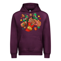 Mauve Wine Christmas black girl sneakers Urban Hoodie - RanaPortraitStore