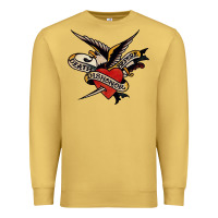 Antique Gold sailor jerry tattoo art military mermaid Premium Sweatshirt - artisFamous