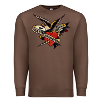 Chestnut sailor jerry tattoo art military mermaid Premium Sweatshirt - artisFamous