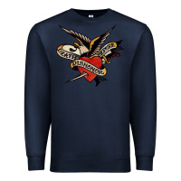 Navy sailor jerry tattoo art military mermaid Premium Sweatshirt - artisFamous