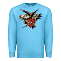 Ocean Blue sailor jerry tattoo art military mermaid Premium Sweatshirt - artisFamous