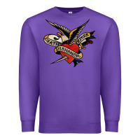 Purple sailor jerry tattoo art military mermaid Premium Sweatshirt - artisFamous