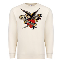 Sandshell sailor jerry tattoo art military mermaid Premium Sweatshirt - artisFamous