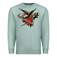 Seafoam sailor jerry tattoo art military mermaid Premium Sweatshirt - artisFamous