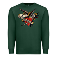 Sports Green sailor jerry tattoo art military mermaid Premium Sweatshirt - artisFamous