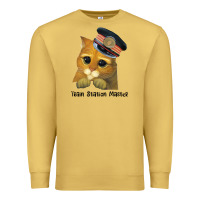 Antique Gold cat tama train station master Premium Sweatshirt - artisFamous