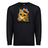 Black cat tama train station master Premium Sweatshirt - artisFamous