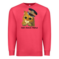 Cardinal cat tama train station master Premium Sweatshirt - artisFamous