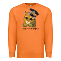 Carrot cat tama train station master Premium Sweatshirt - artisFamous