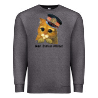 Charcoal Heather cat tama train station master Premium Sweatshirt - artisFamous