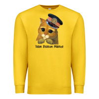 Lemon cat tama train station master Premium Sweatshirt - artisFamous