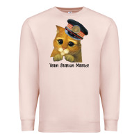 Cat Tama Train Station Master Premium Sweatshirt | Teevron