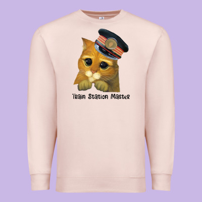 Cat Tama Train Station Master Premium Sweatshirt Designed By Artisfamous