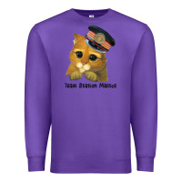 Purple cat tama train station master Premium Sweatshirt - artisFamous