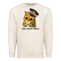 Sandshell cat tama train station master Premium Sweatshirt - artisFamous