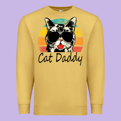 Cat Daddy Vintage Premium Sweatshirt Designed By Artisfamous