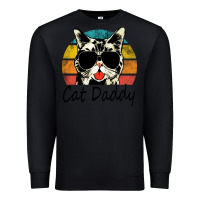 Black cat daddy vintage Premium Sweatshirt - artisFamous