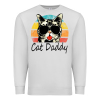 Dove Grey cat daddy vintage Premium Sweatshirt - artisFamous