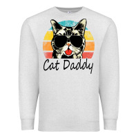 Oatmeal Heather cat daddy vintage Premium Sweatshirt - artisFamous