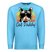 Ocean Blue cat daddy vintage Premium Sweatshirt - artisFamous
