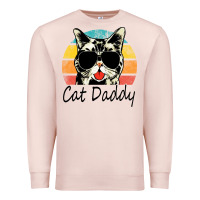 Pale Pink cat daddy vintage Premium Sweatshirt - artisFamous