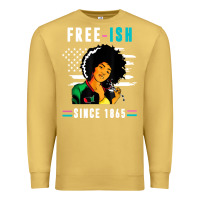 Antique Gold juneteenth free ish since 1865 black Premium Sweatshirt - artisFamous