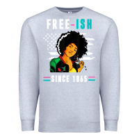 Heather Grey juneteenth free ish since 1865 black Premium Sweatshirt - artisFamous