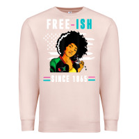 Pale Pink juneteenth free ish since 1865 black Premium Sweatshirt - artisFamous