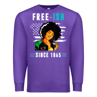 Purple juneteenth free ish since 1865 black Premium Sweatshirt - artisFamous