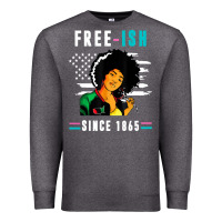 Charcoal Heather juneteenth free ish since 1865 black Premium Sweatshirt - artisFamous